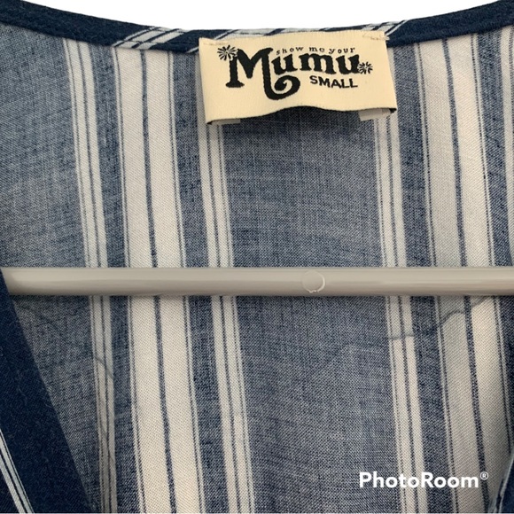 Show Me Your MuMu Rancho Mirage Lace up Striped Dress - Picture 12 of 13